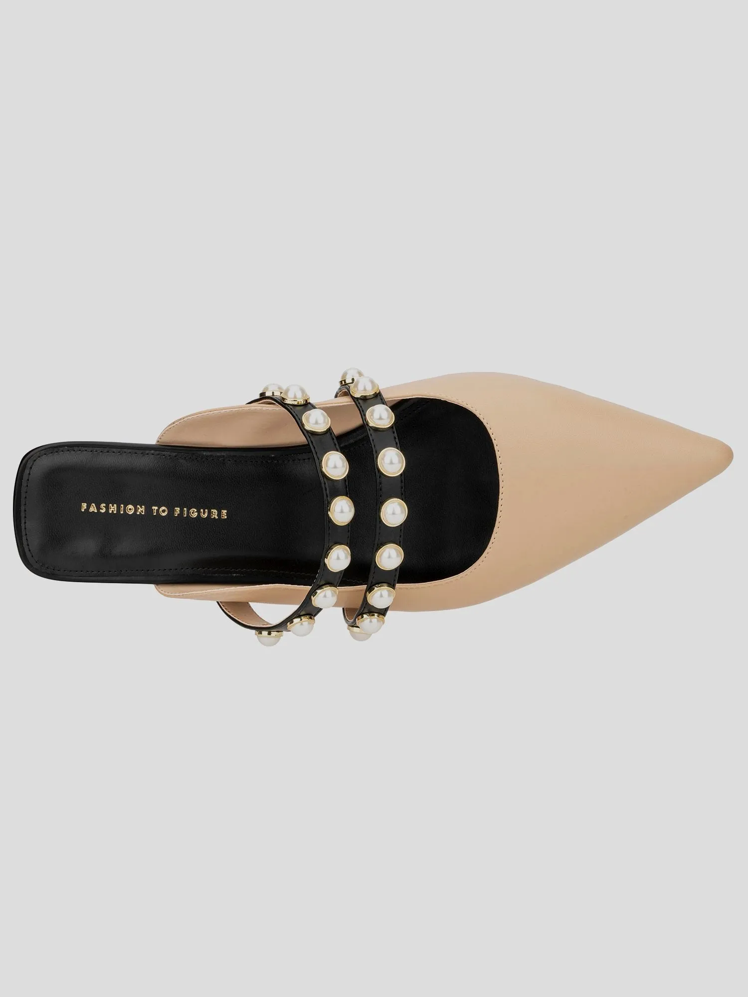 Adriana Wide Width Pearl Detail Slip-On Flats