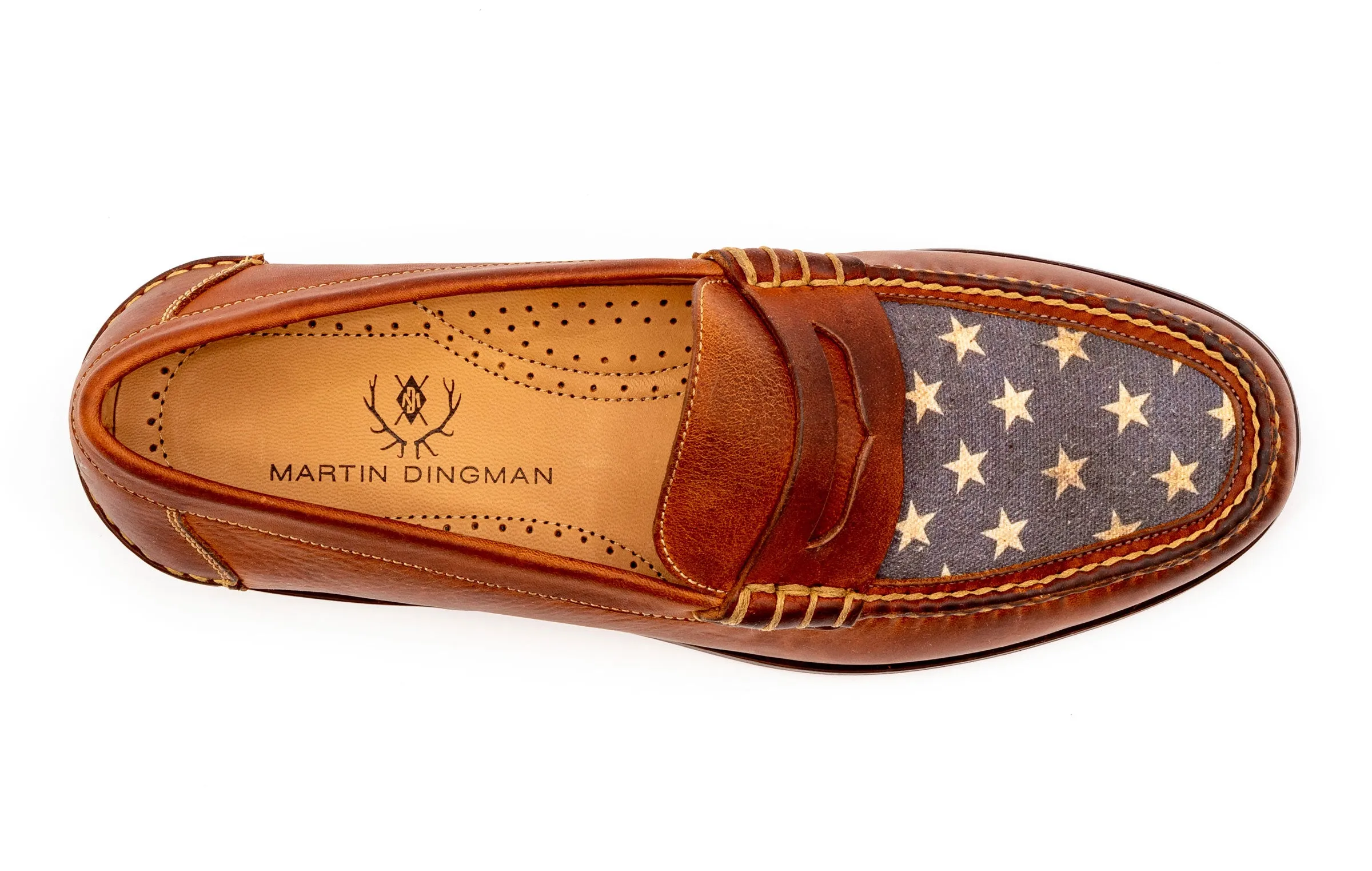 All American Saddle Leather Penny Loafers - Rust