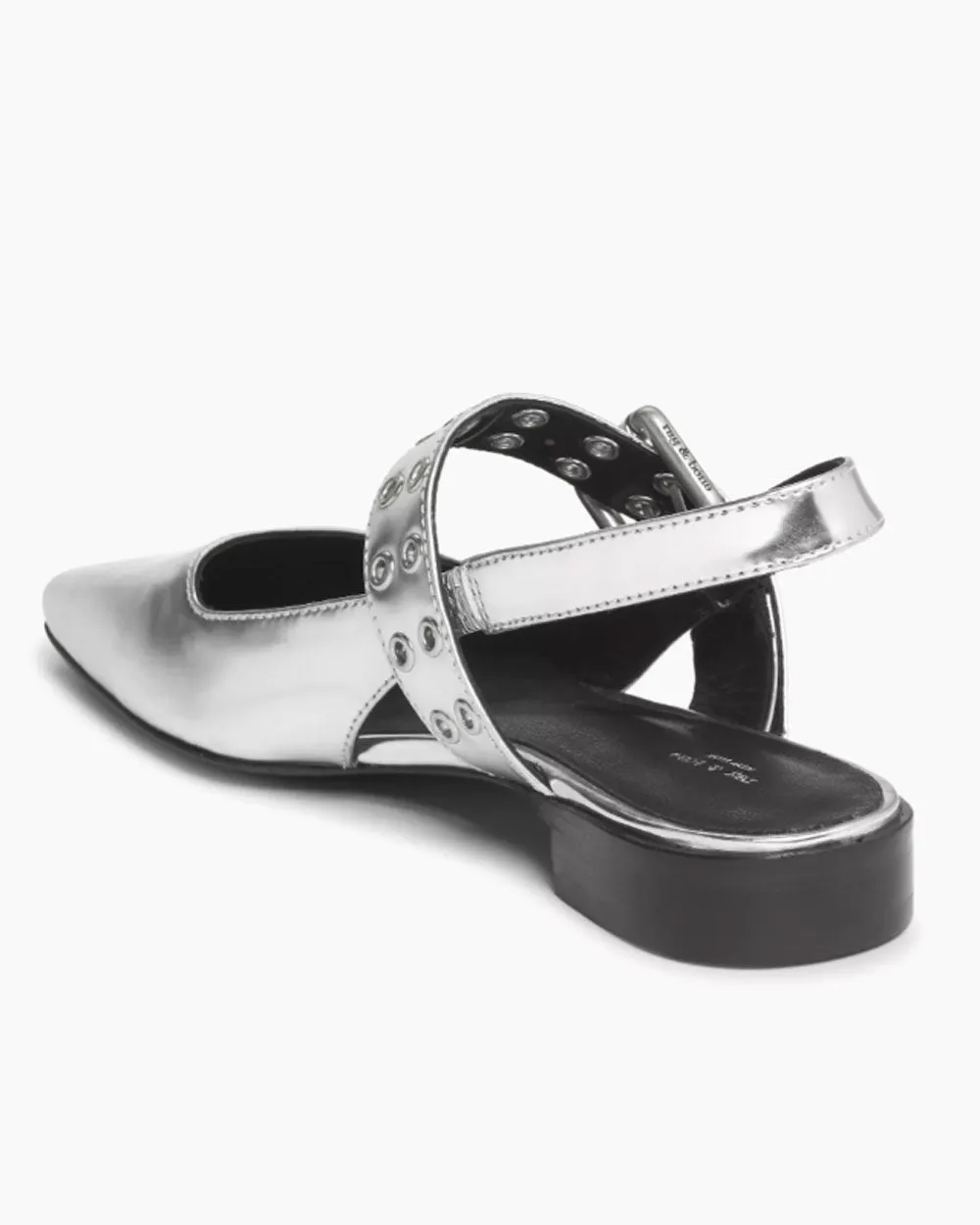 Astra Metallic Slingback Flat in Silver