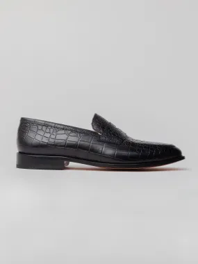 Balaclava Embossed Loafer - Black