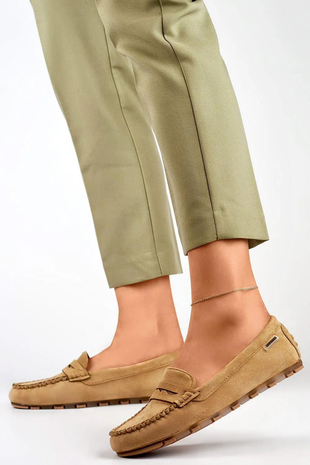 Beige Eco Leather Moccasins - Casual Luxury for the Modern Woman