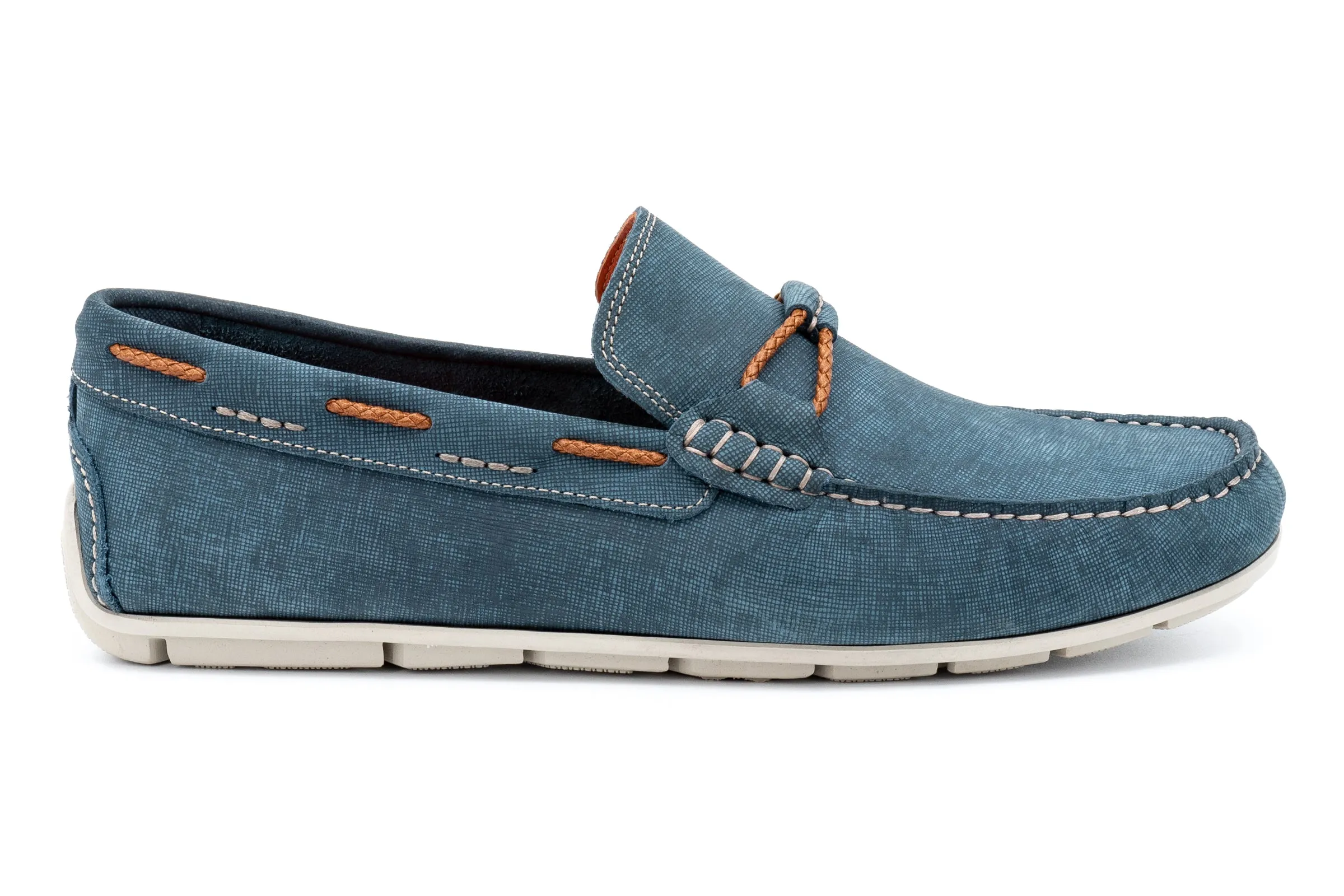 Bermuda Nubuck Braided Bit Loafers - Ocean