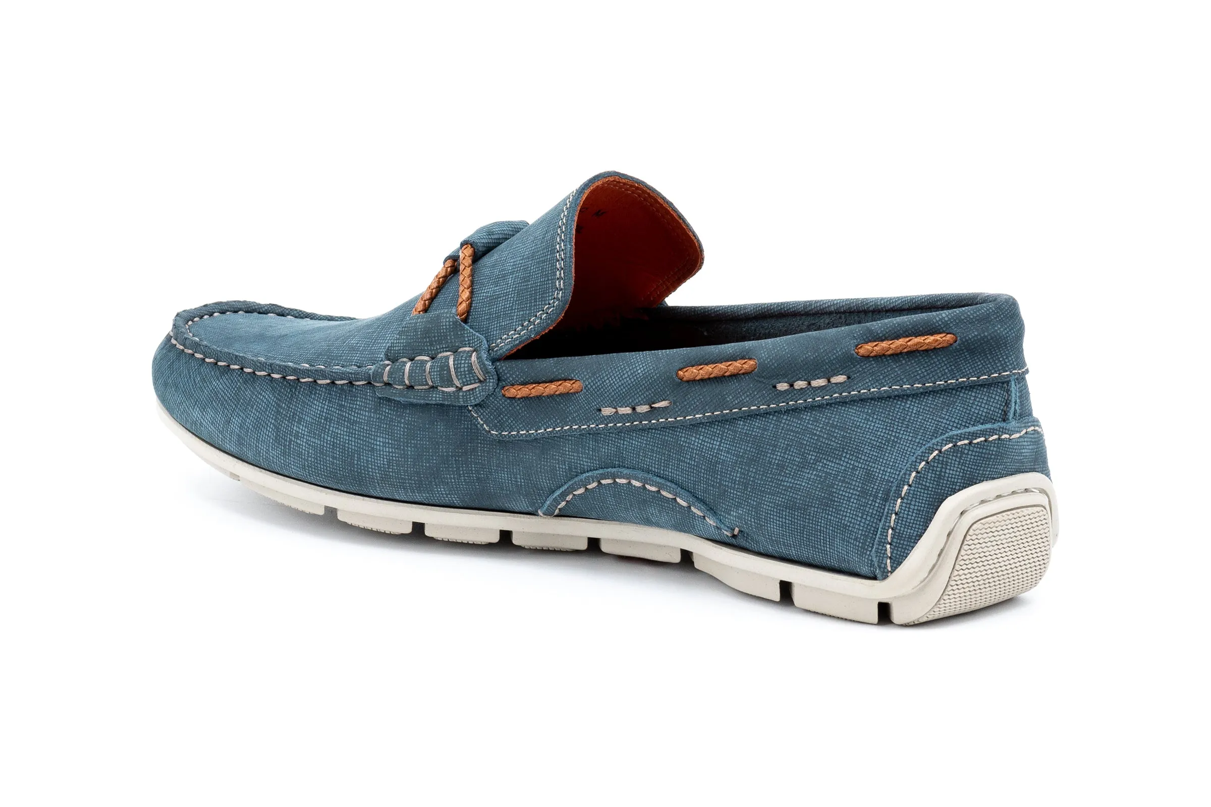 Bermuda Nubuck Braided Bit Loafers - Ocean