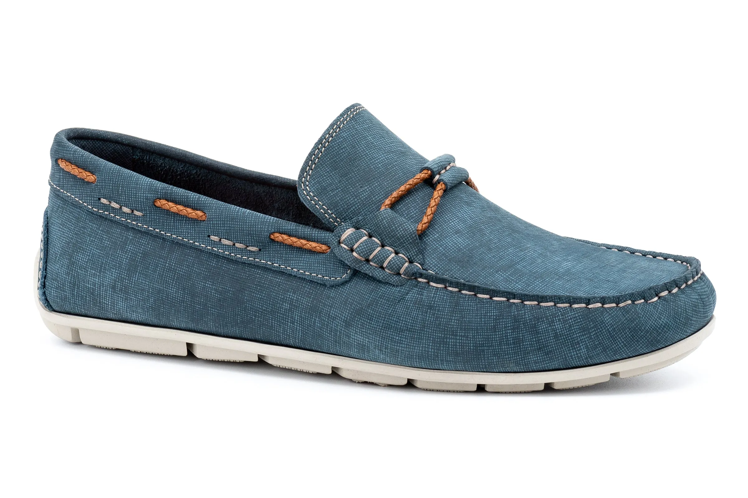 Bermuda Nubuck Braided Bit Loafers - Ocean