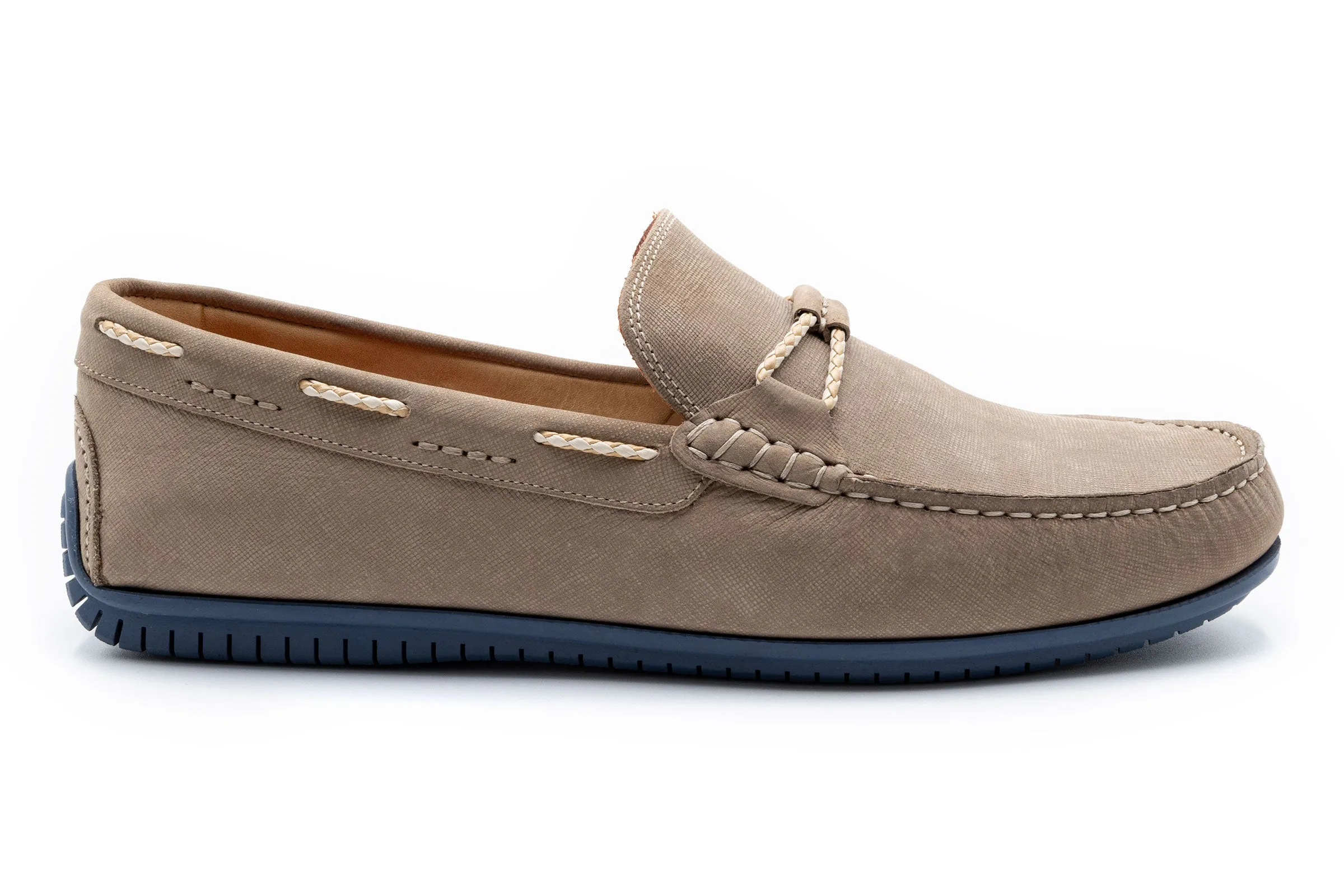 Bermuda Nubuck Braided Bit Loafers - Oyster