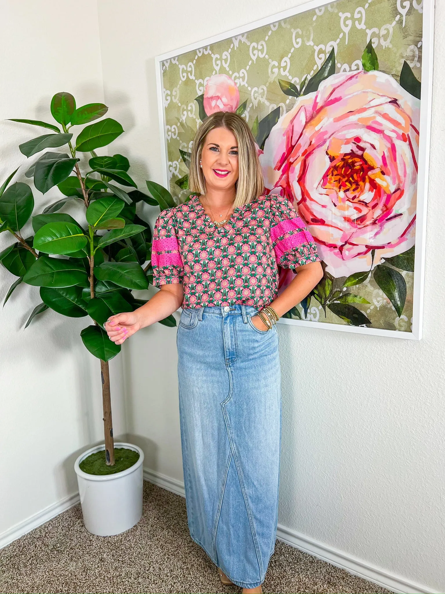 Big and Bold Top - Pink