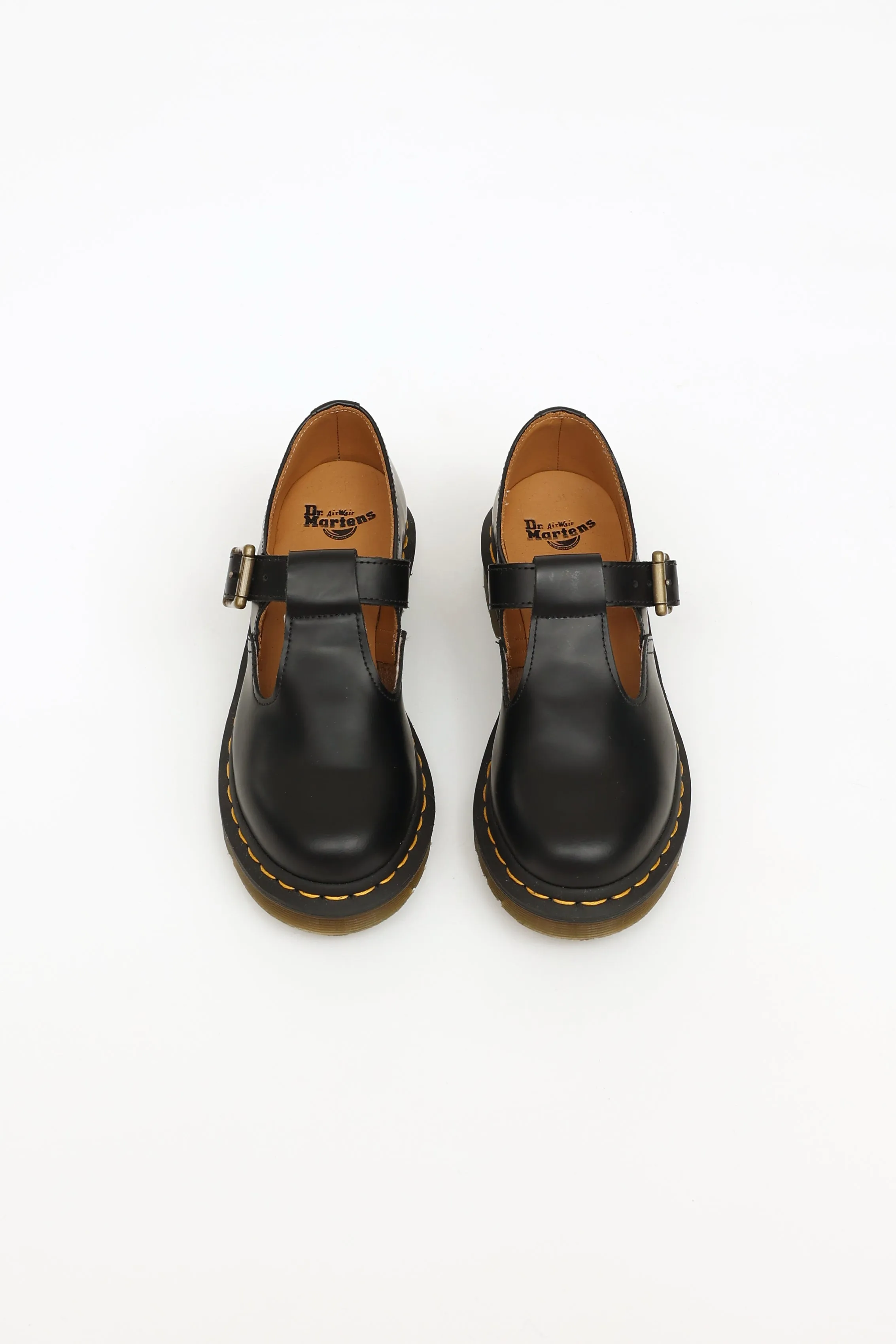 Black Leather Polley Loafers