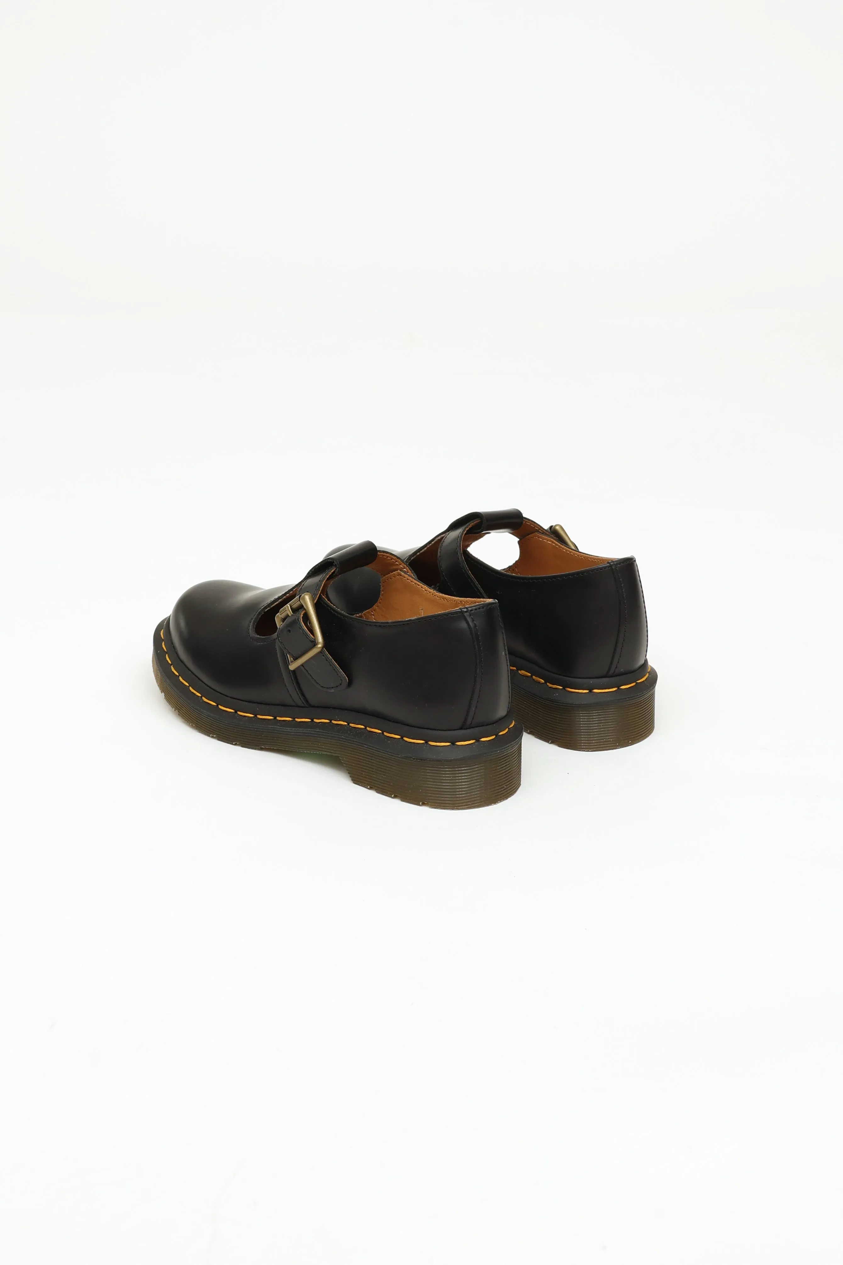 Black Leather Polley Loafers