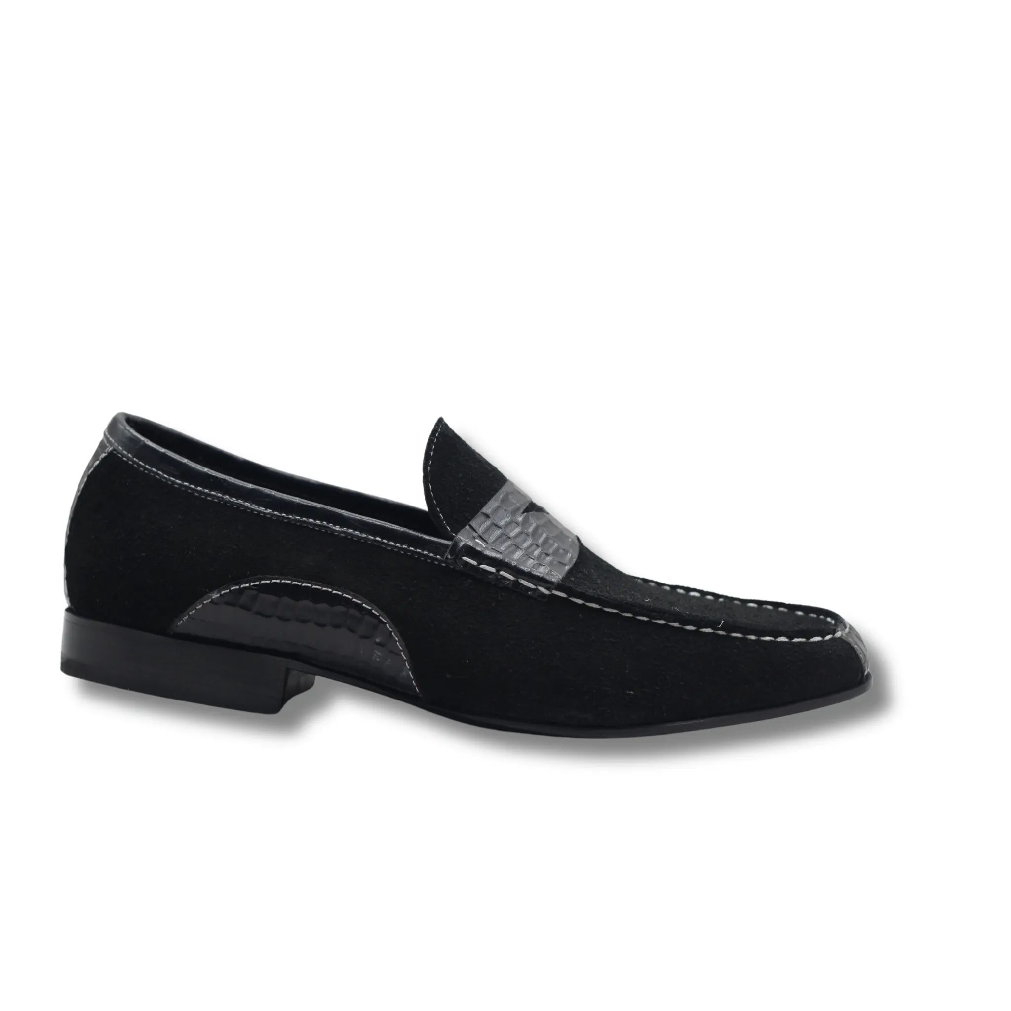 Black Suede Leather Loafers – Handmade Men’s Slip-On Shoes in Premium Quality Bespoke Moccasin Shoes Tailored to Your Tastes, Handmade Bespoke Custom Made, Leather Loafers Shoes, Slip On Shoes Slippers Shoes