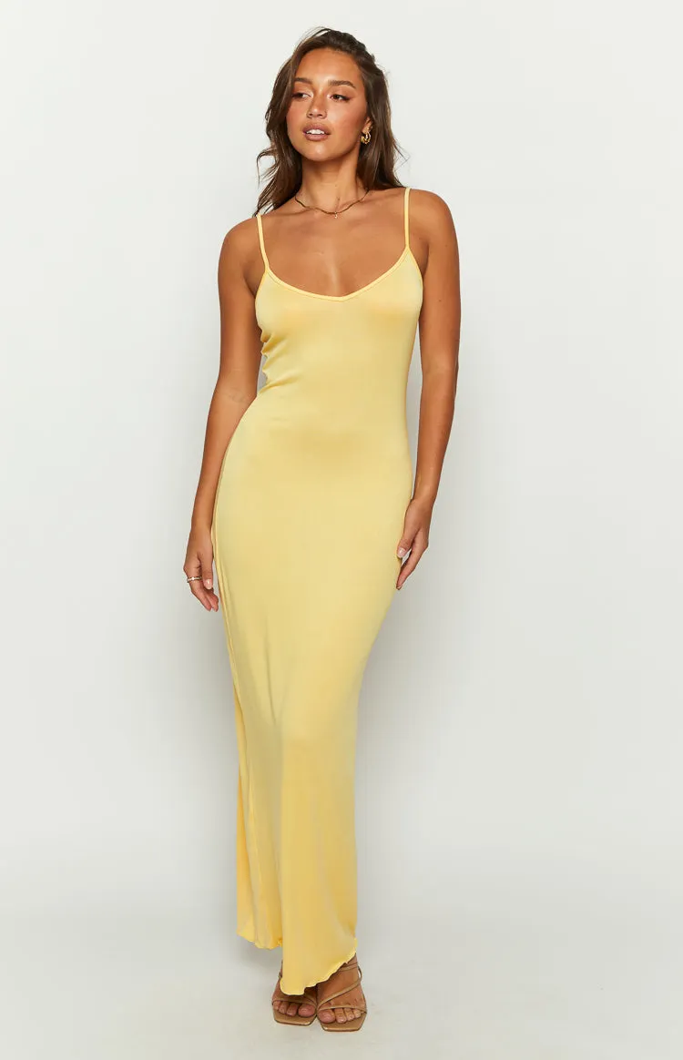 Blake Yellow Lace Maxi Dress