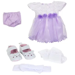 Elegant Purple Net Dress for 20-Inch Doll - BLC C BU Fashion Set