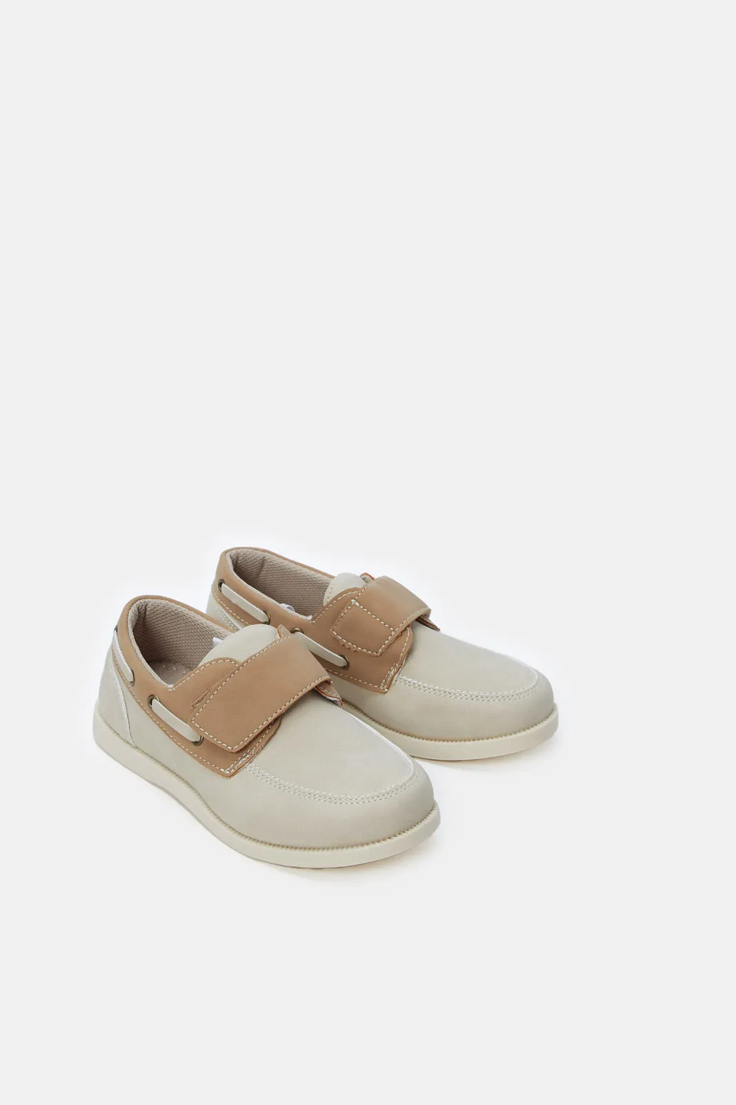 Boys Beige Loafers