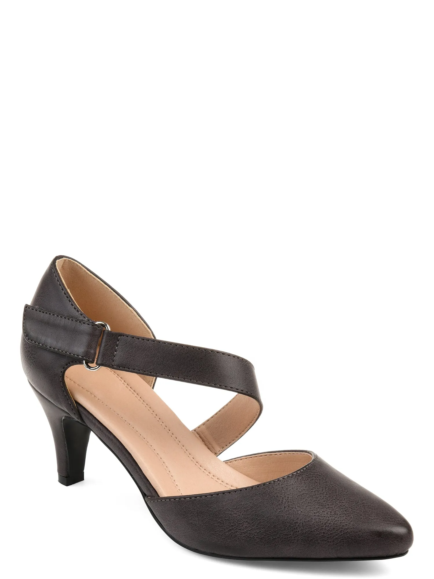 Brinley Co. Womens Comfort-sole D'orsay Cross-strap Pumps