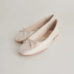 CACY PEARL BALLET FLATS VANILLA PEARLS