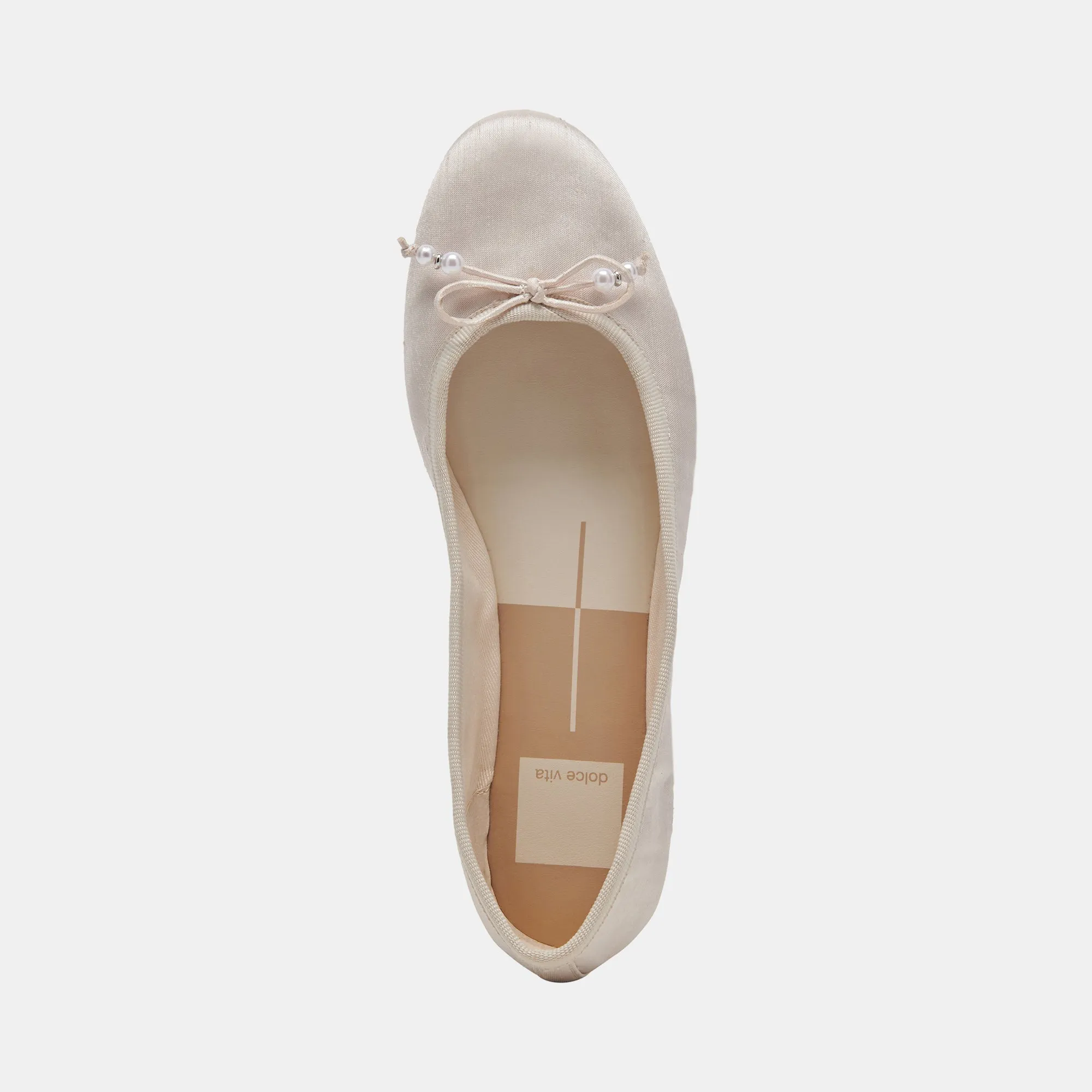 CACY PEARL BALLET FLATS VANILLA PEARLS