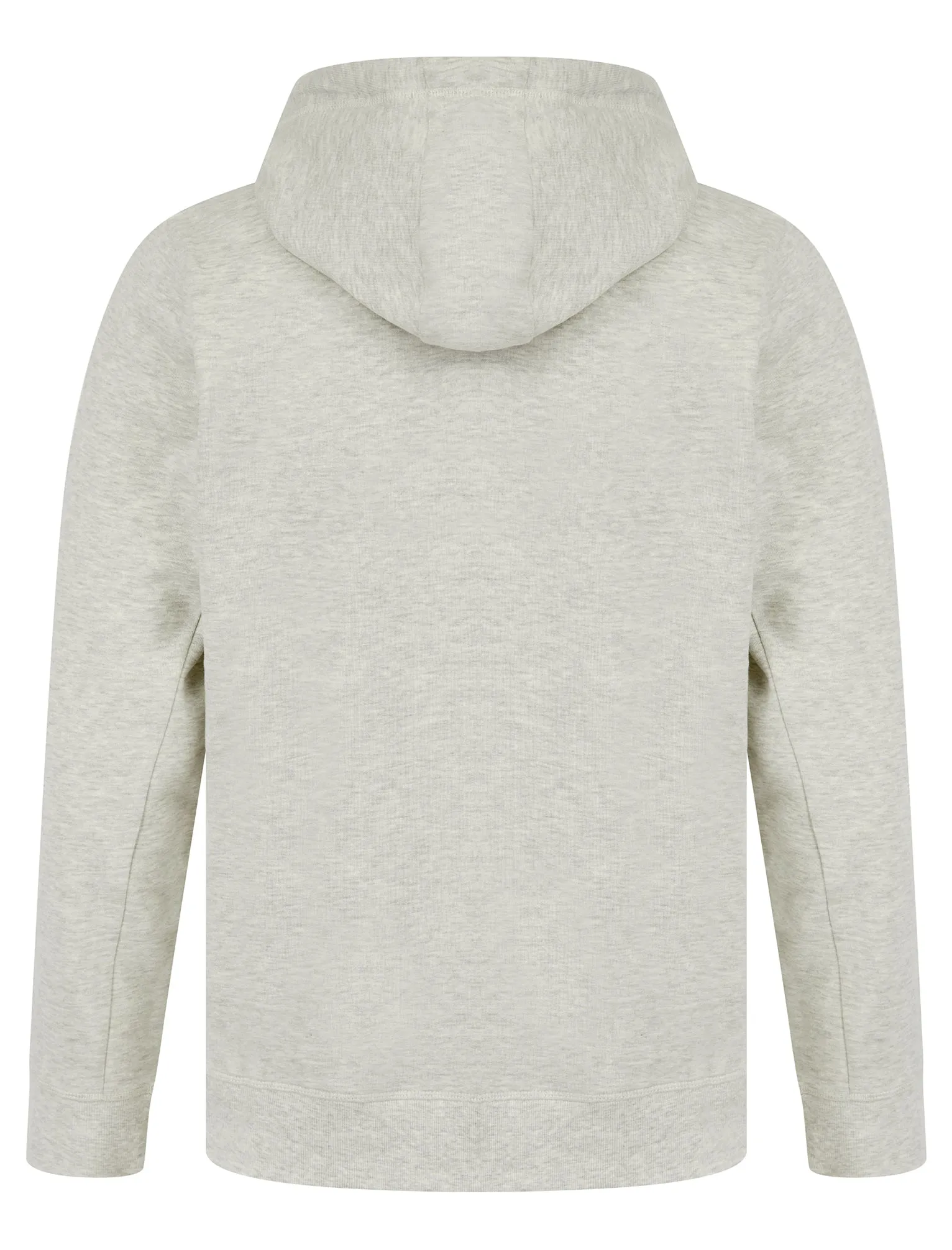 Clarence Graphic Motif Brushback Fleece Pullover Hoodie in Oatmeal Marl - Tokyo Laundry