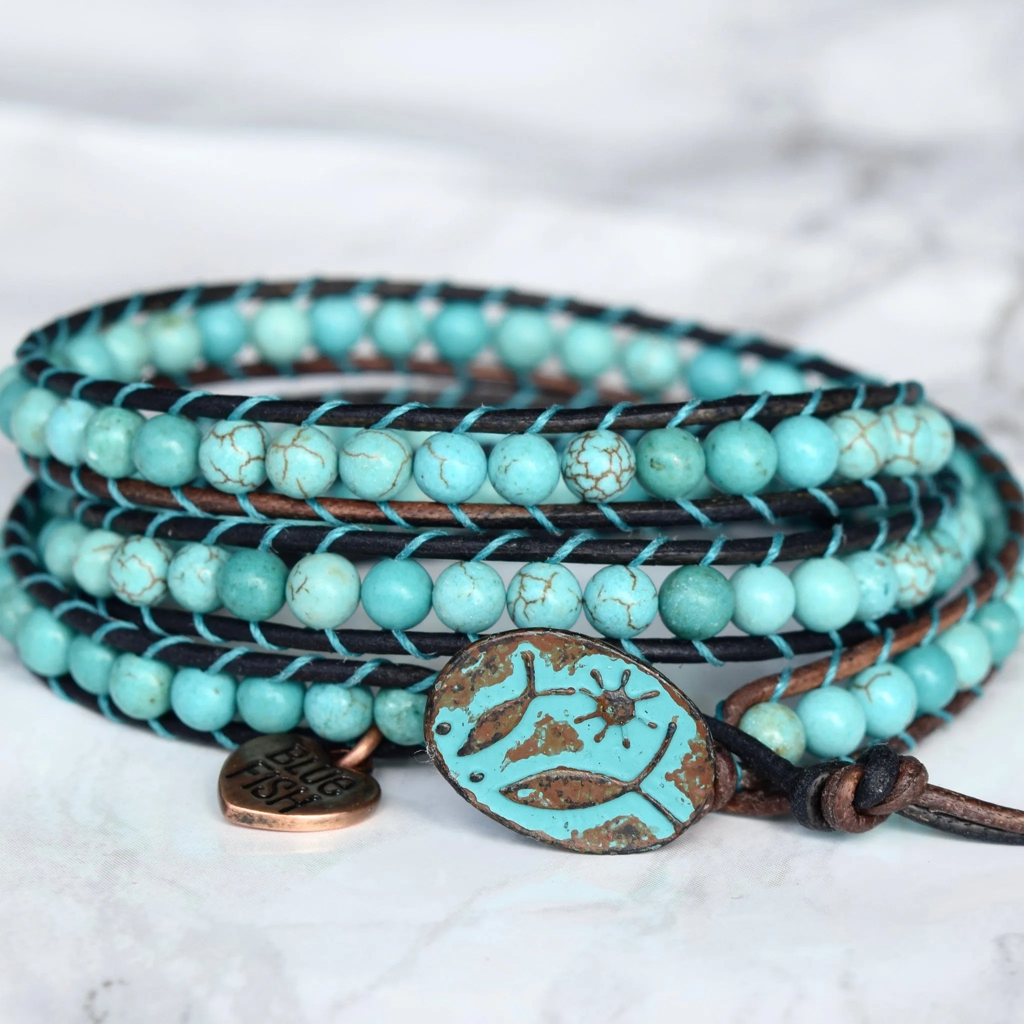 Classic Bohemian Turquoise Wrap Bracelet