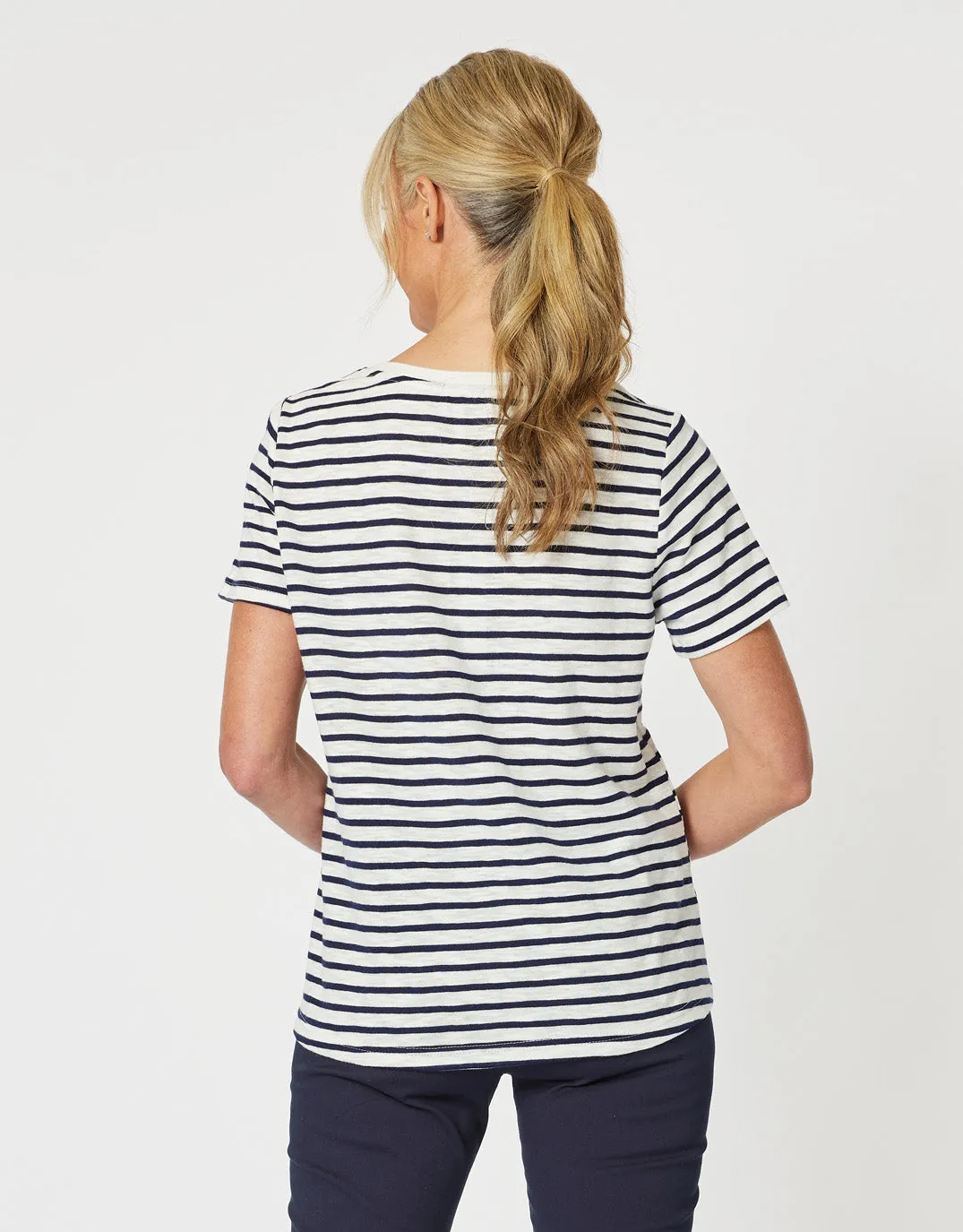 Classic Stripe Tee - Navy