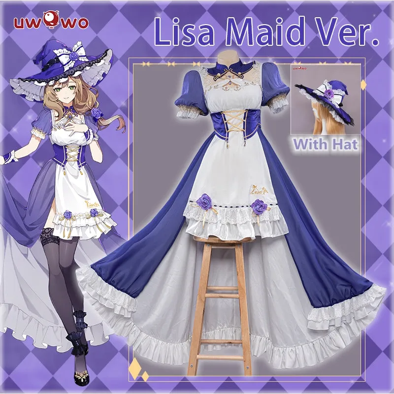 【Clearance】[Last Batch] Exclusive Uwowo Genshin Impact Fanart Lisa Maid Ver Cosplay Costume