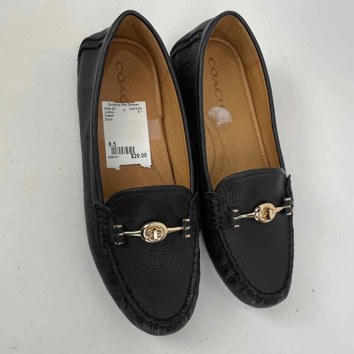 Coach Women Size 8.5 Black Loafers