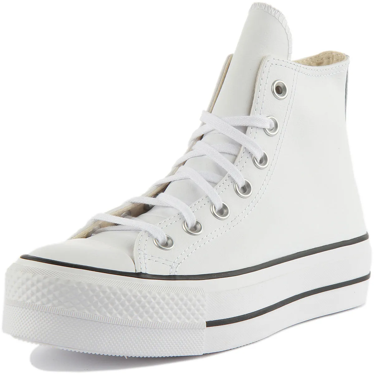 Converse All Star Lift 561676 In White Leather