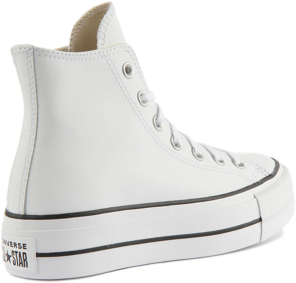 Converse All Star Lift 561676 In White Leather