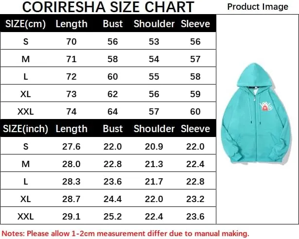 CORIRESHA Teen Cute Cat Heart Zip Hoodie Long Sleeve Casual Sweatshirt