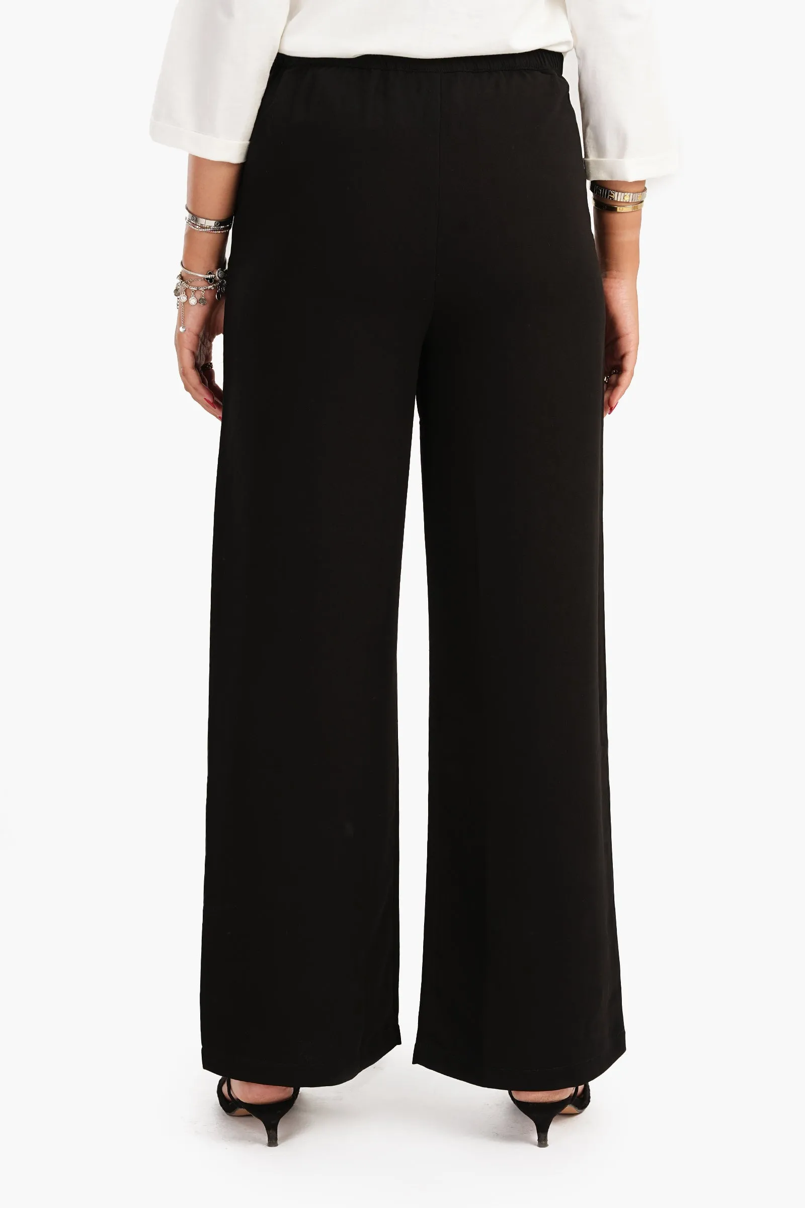 Crepe Straight Cut Pants