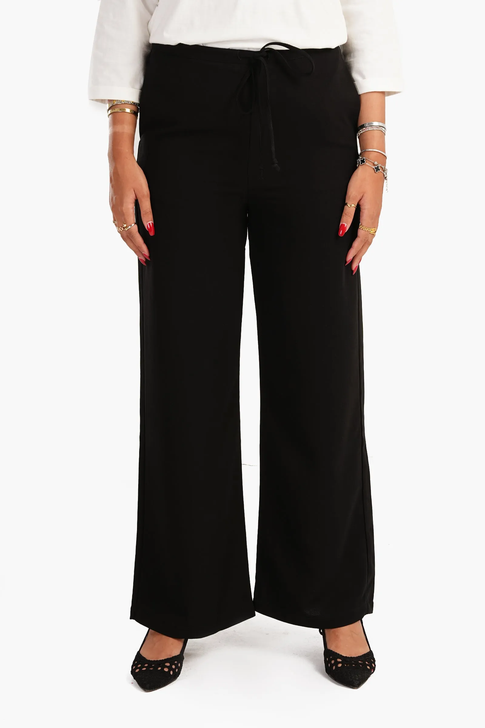 Crepe Straight Cut Pants