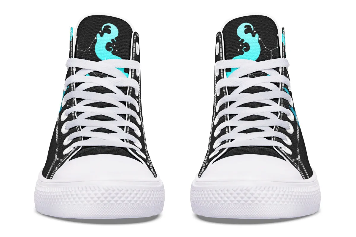 Crystal Sky High Tops - Classic Premium Canvas Shoes with Comfortable and Durable Soles