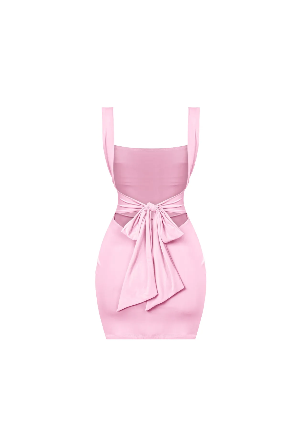 Dallas Side Slit Dress (Baby Pink)