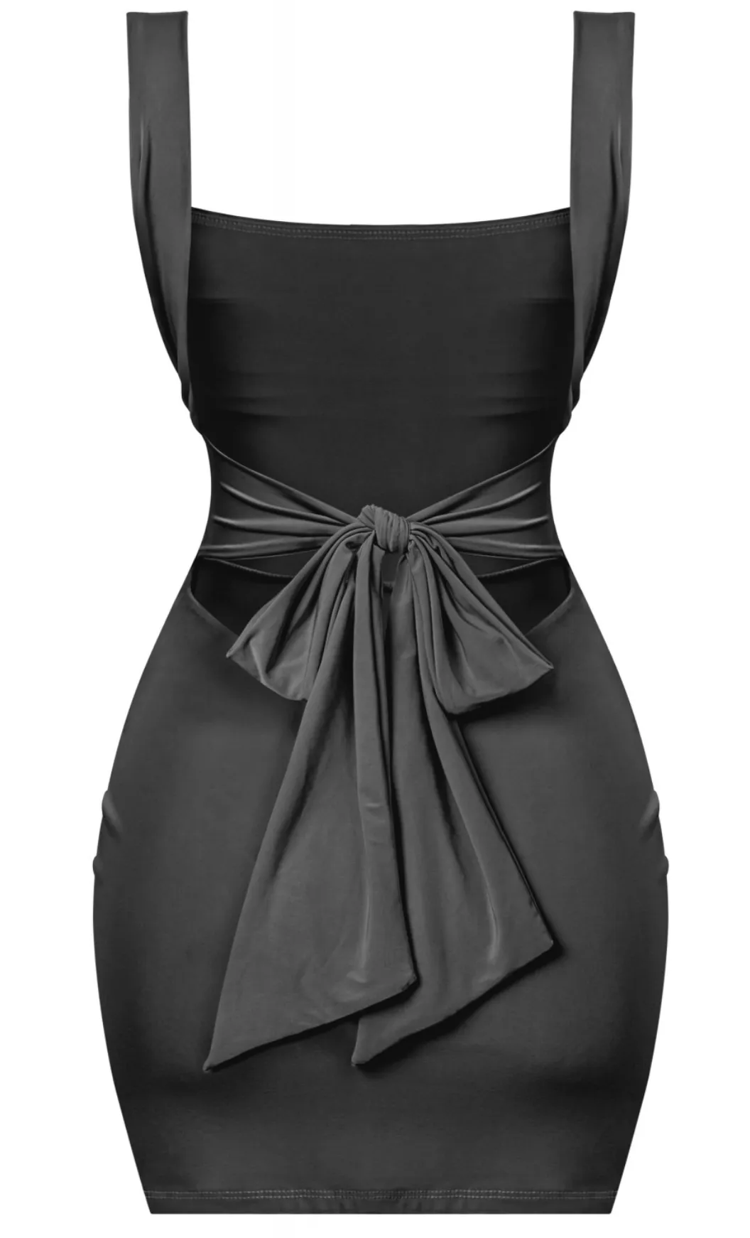 Dallas Side Slit Dress (Black)