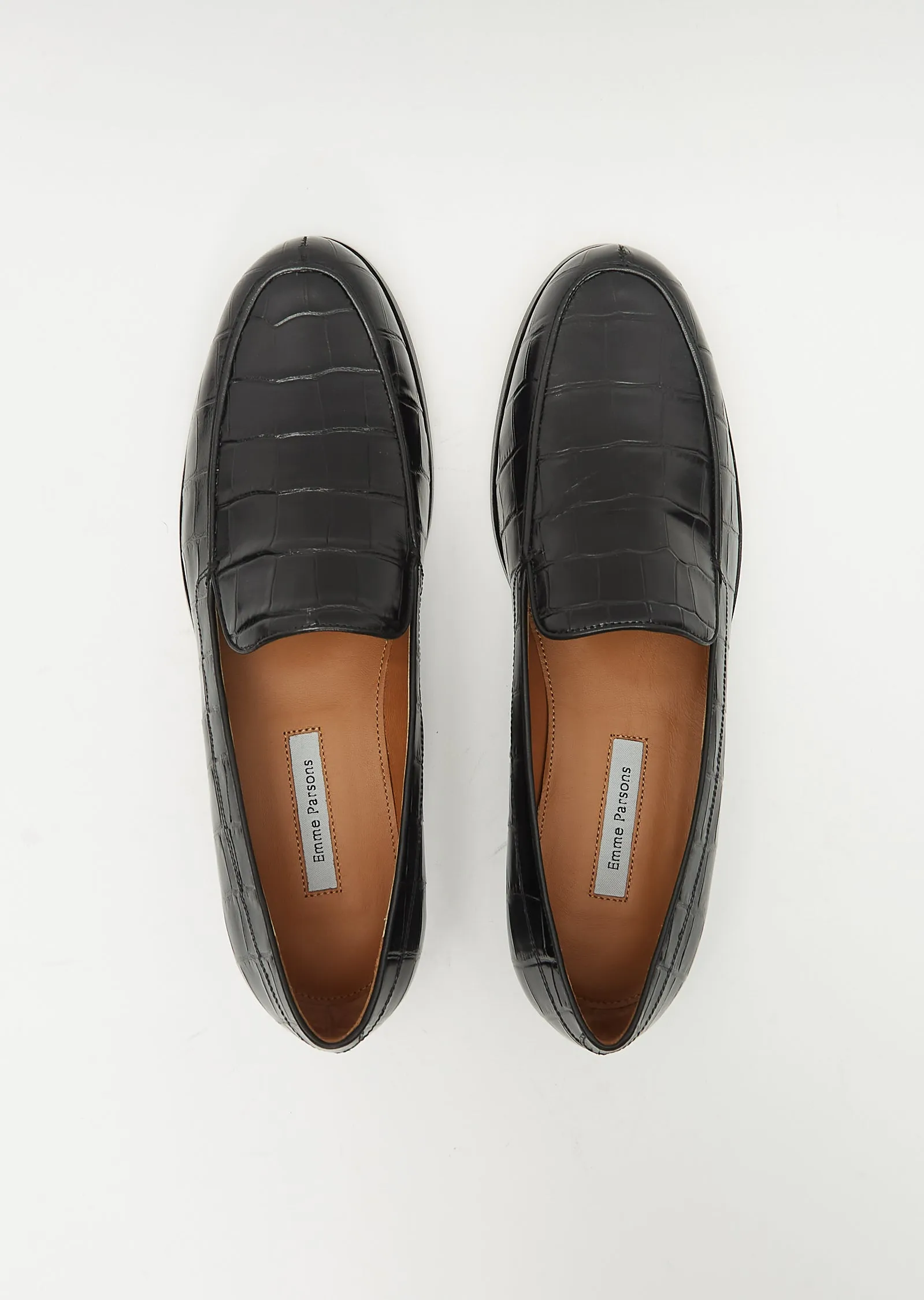 Danielle Loafer — Black Croco