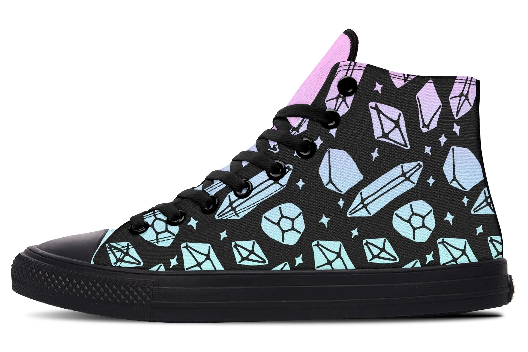 Divination Crystals High Tops - Classic Premium Canvas Shoes with Comfortable and Durable Soles