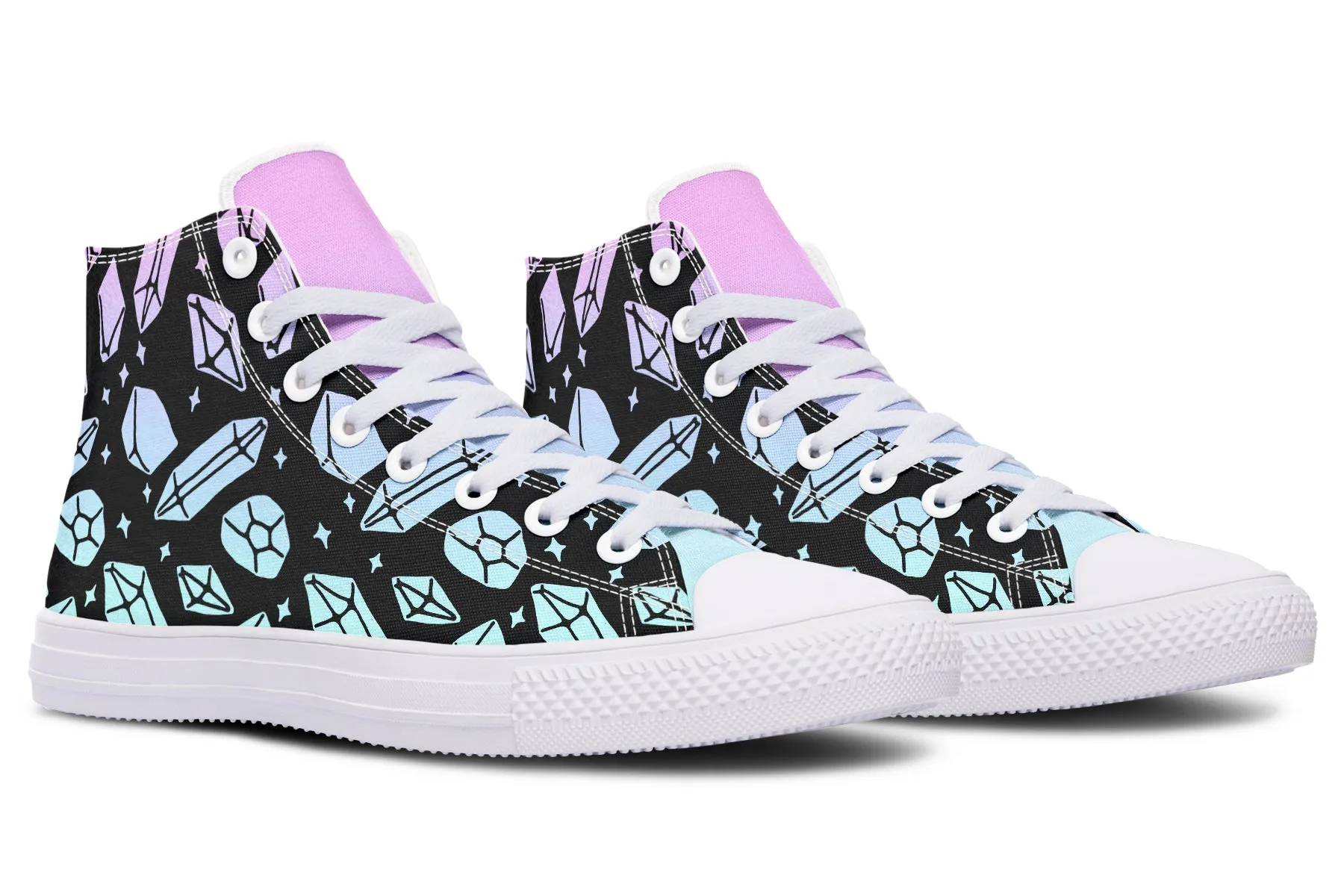 Divination Crystals High Tops - Classic Premium Canvas Shoes with Comfortable and Durable Soles