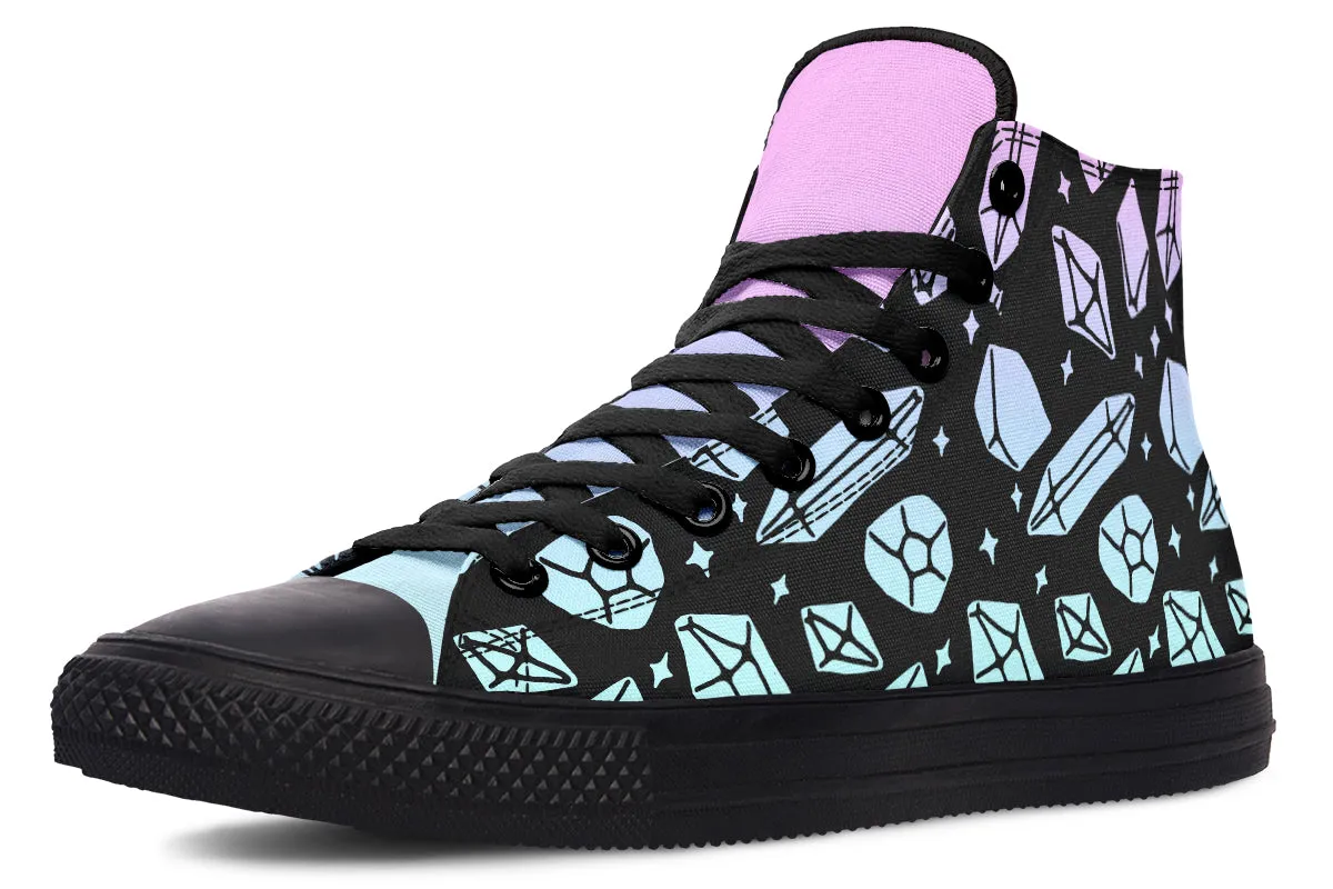 Divination Crystals High Tops - Classic Premium Canvas Shoes with Comfortable and Durable Soles