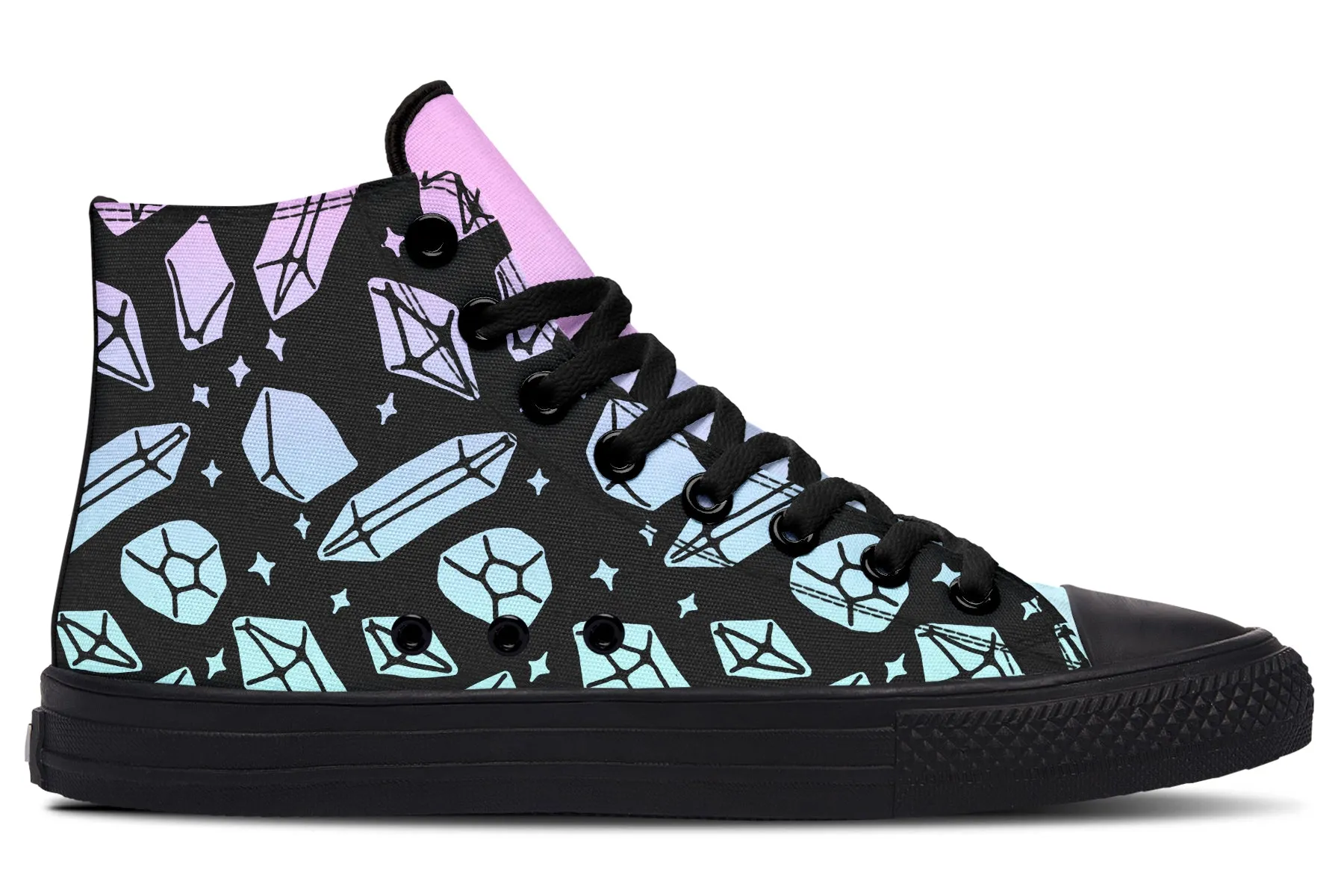 Divination Crystals High Tops - Classic Premium Canvas Shoes with Comfortable and Durable Soles