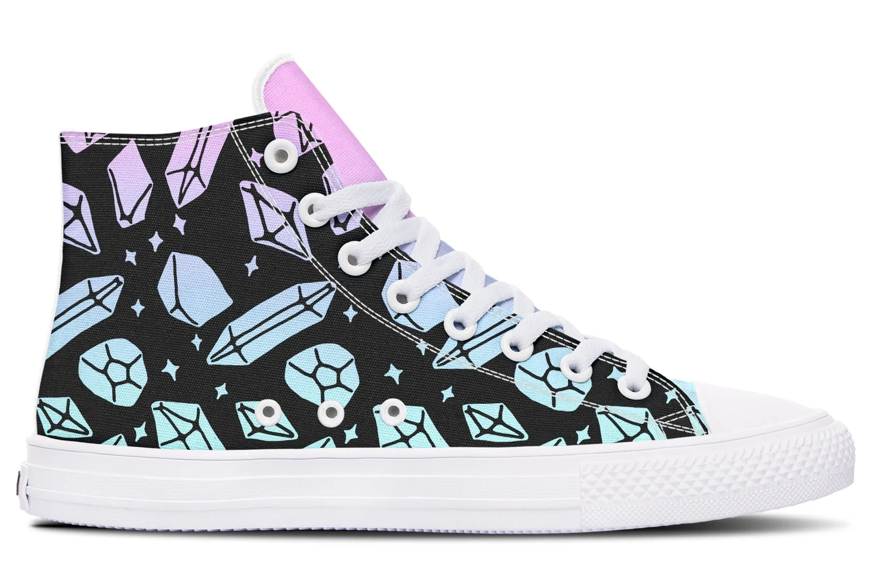 Divination Crystals High Tops - Classic Premium Canvas Shoes with Comfortable and Durable Soles