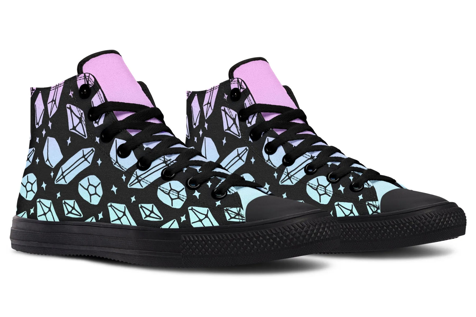 Divination Crystals High Tops - Classic Premium Canvas Shoes with Comfortable and Durable Soles