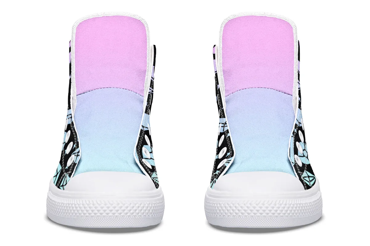 Divination Crystals High Tops - Classic Premium Canvas Shoes with Comfortable and Durable Soles