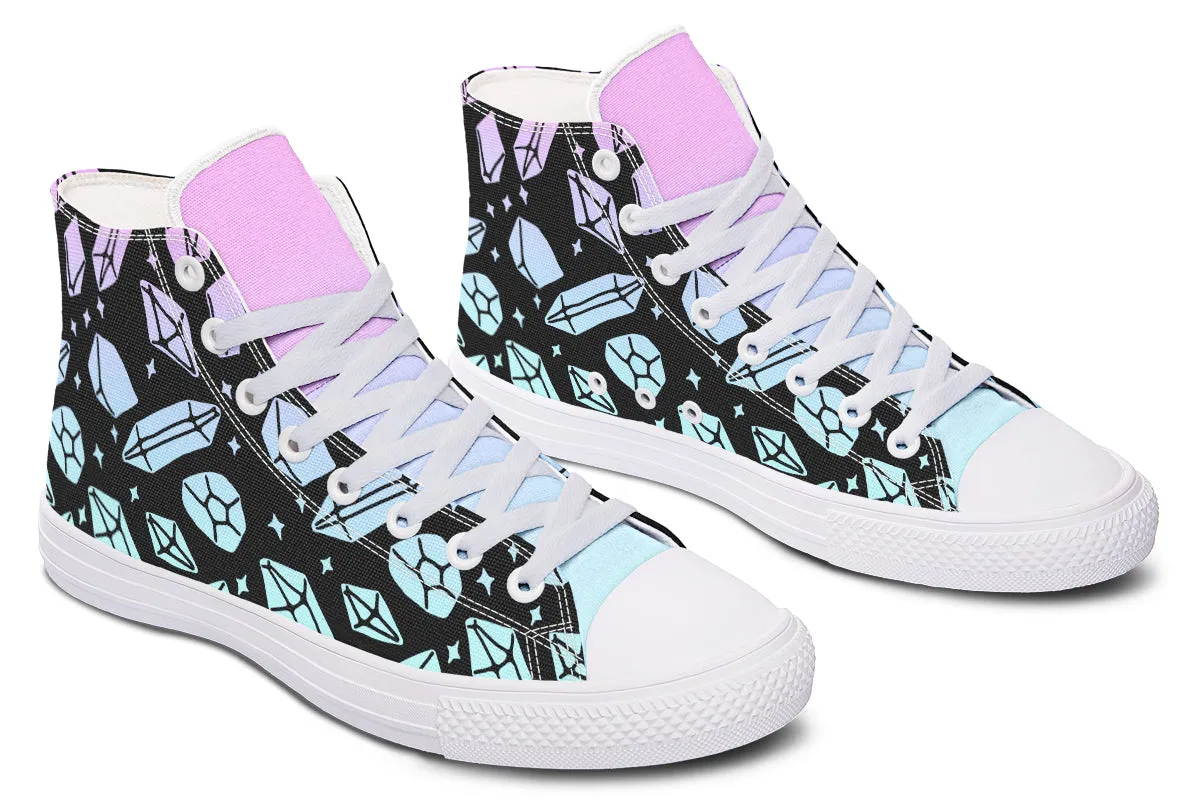 Divination Crystals High Tops - Classic Premium Canvas Shoes with Comfortable and Durable Soles