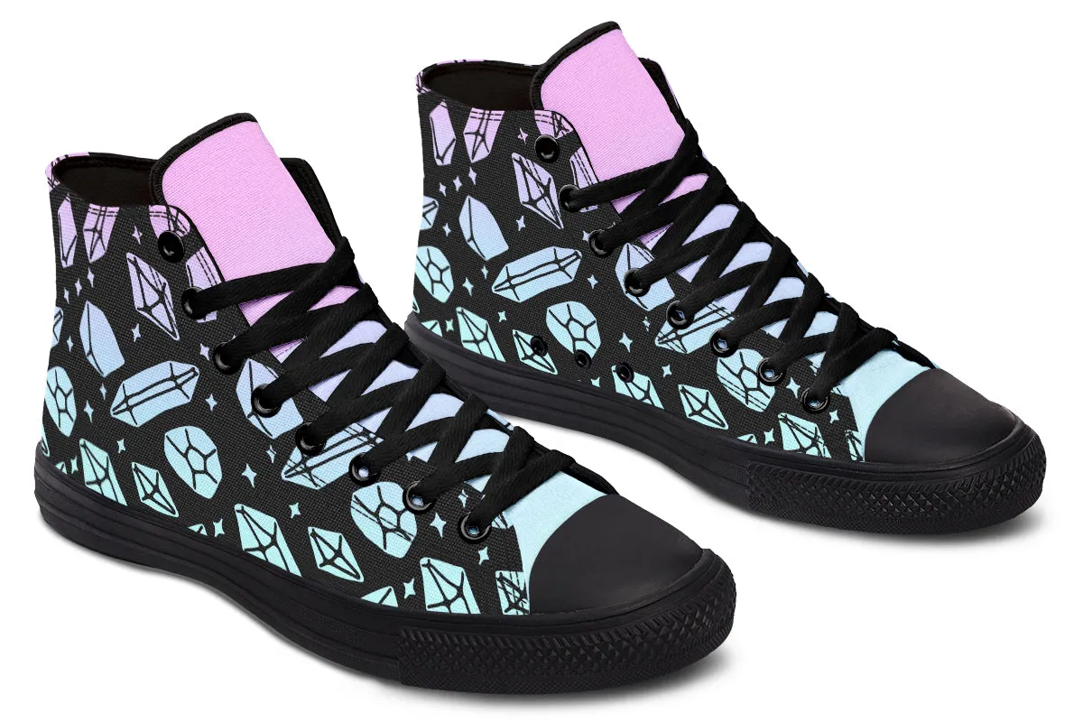 Divination Crystals High Tops - Classic Premium Canvas Shoes with Comfortable and Durable Soles