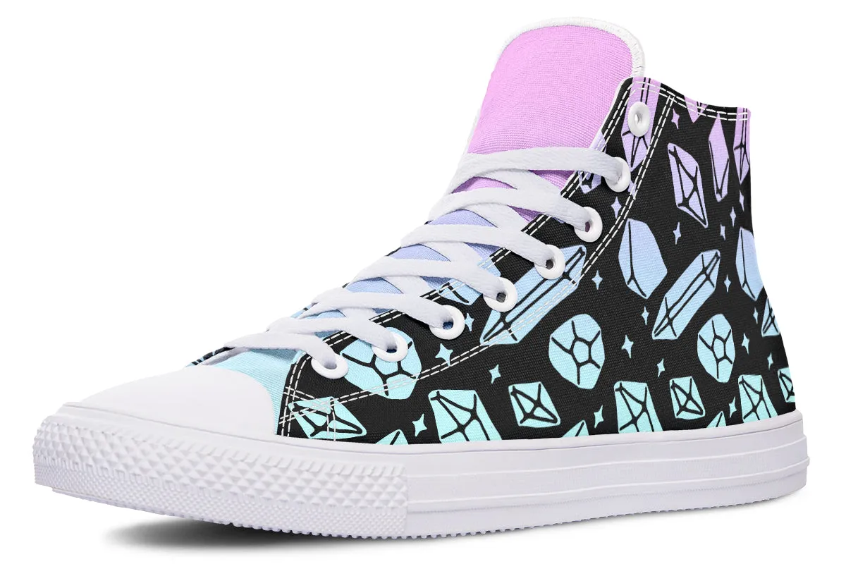 Divination Crystals High Tops - Classic Premium Canvas Shoes with Comfortable and Durable Soles