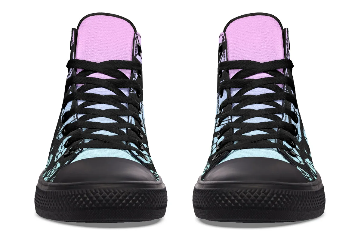 Divination Crystals High Tops - Classic Premium Canvas Shoes with Comfortable and Durable Soles