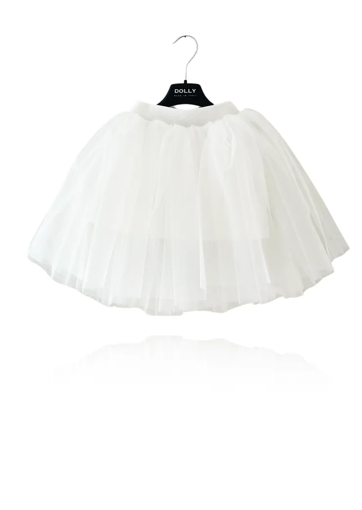 DOLLY CLASSIC TUTU WITH VELVET WAIST white