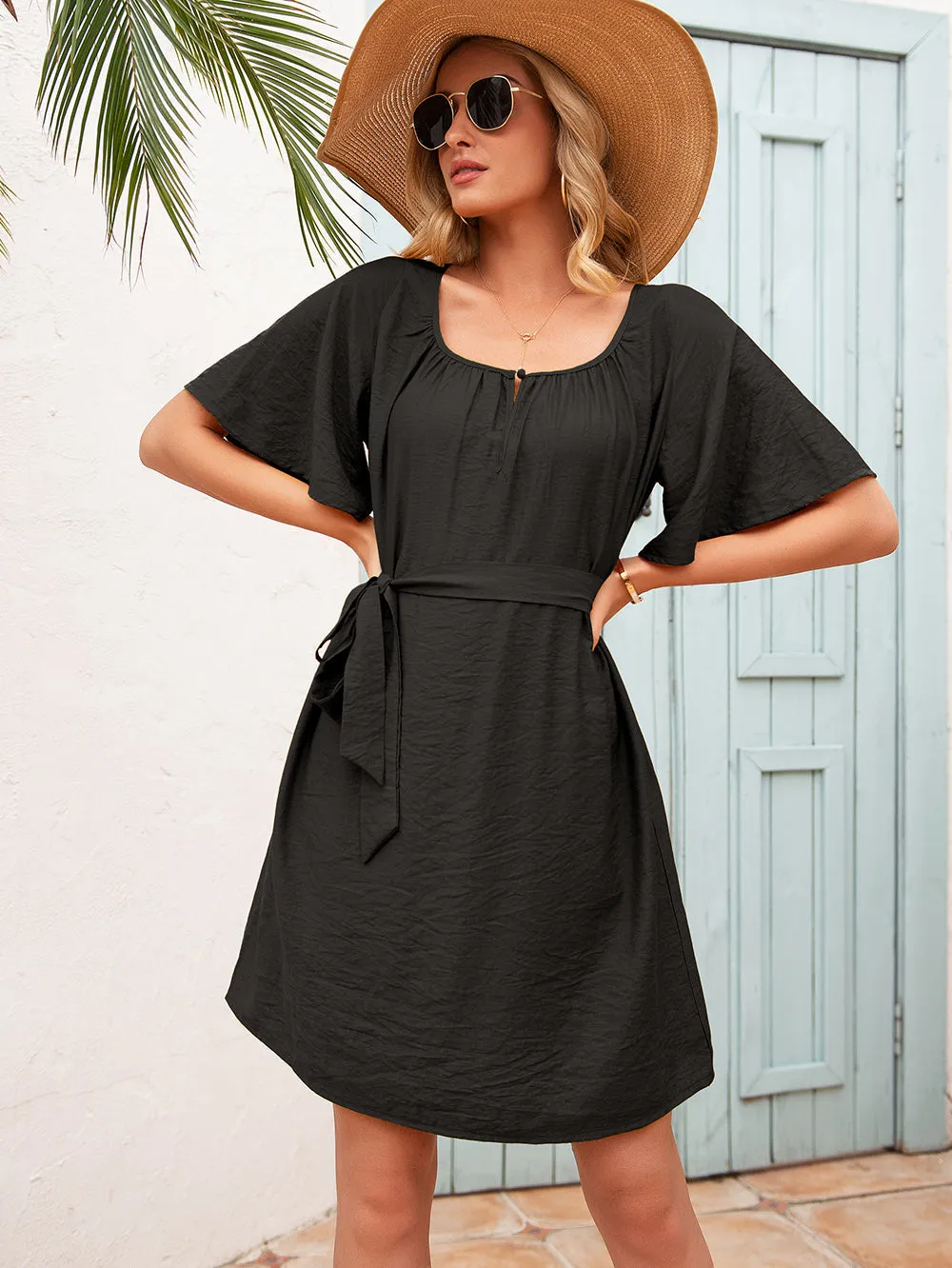 Easy Breezy Flared Sleeve Dress