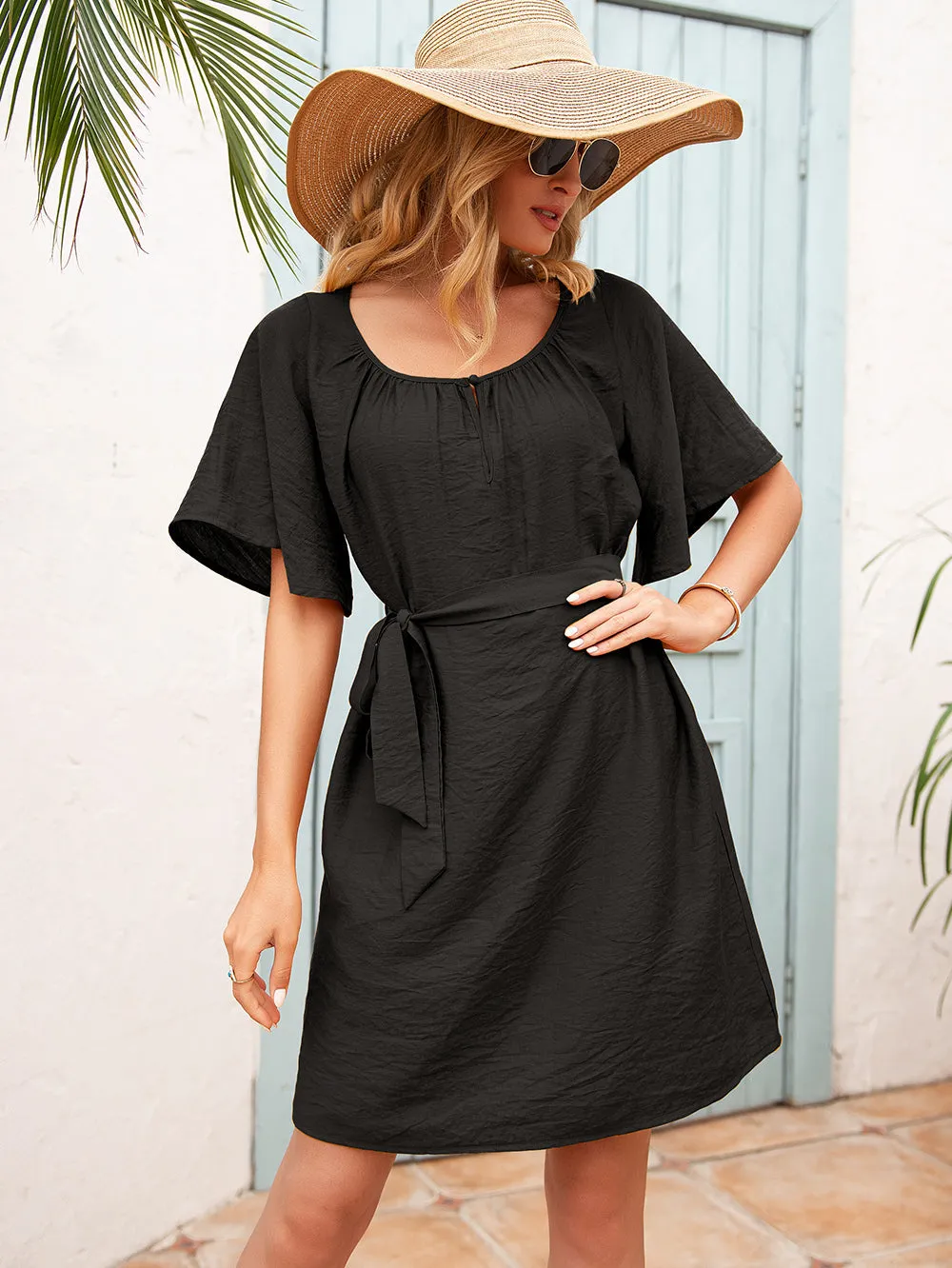 Easy Breezy Flared Sleeve Dress