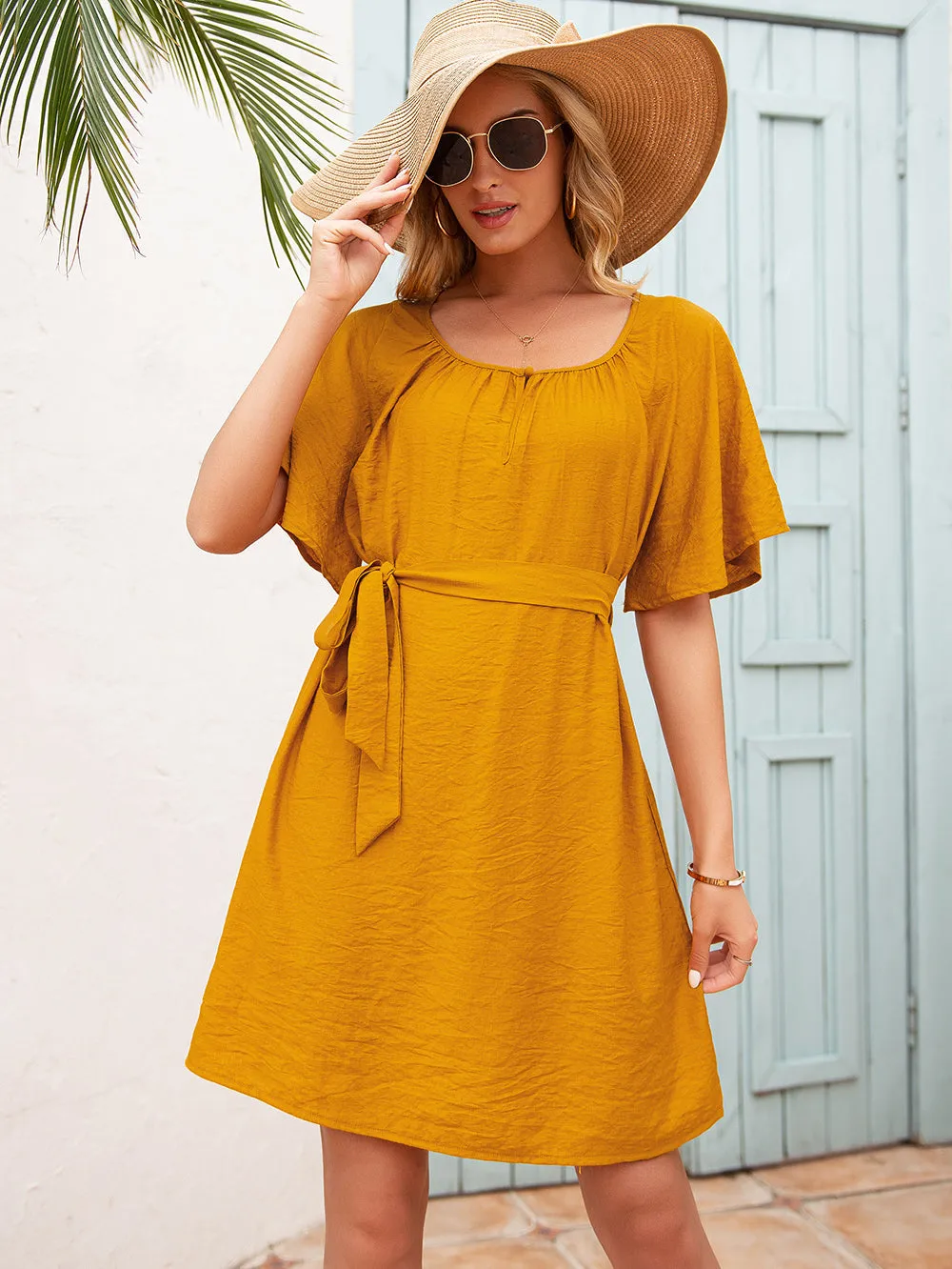 Easy Breezy Flared Sleeve Dress