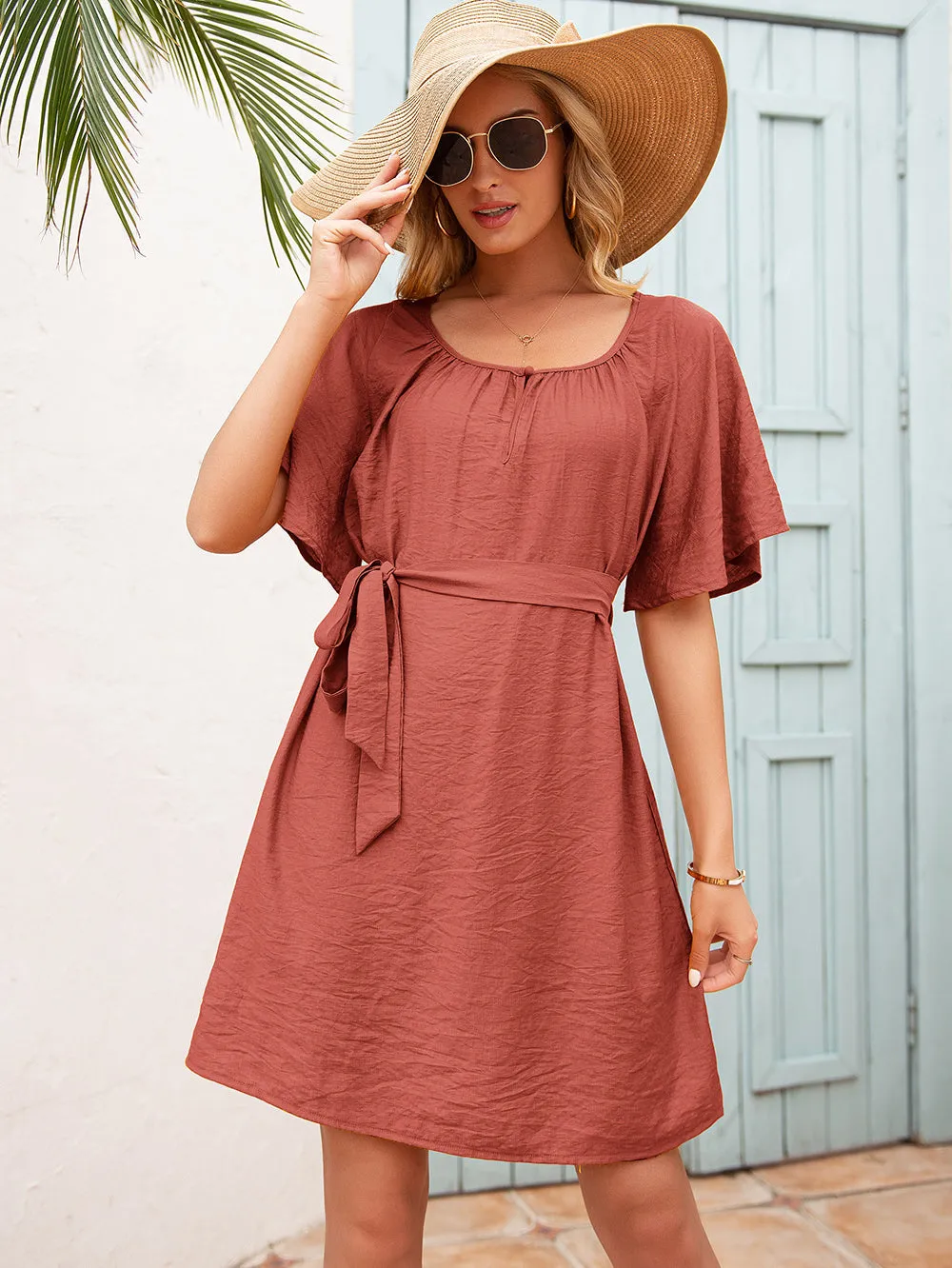 Easy Breezy Flared Sleeve Dress