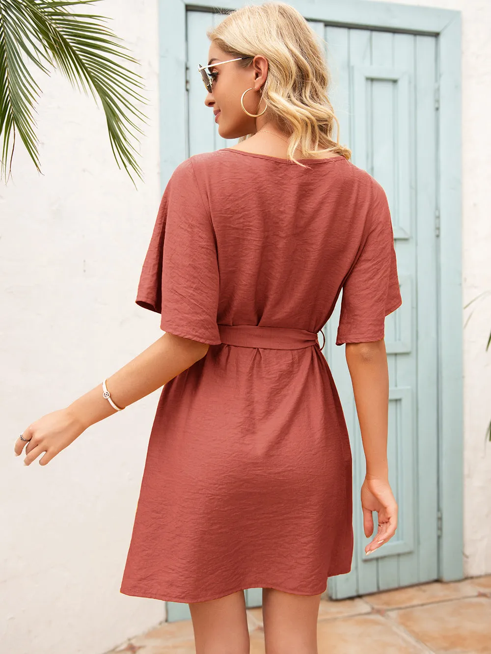 Easy Breezy Flared Sleeve Dress